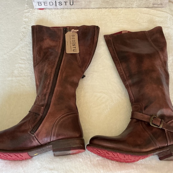 Bed Stu Wide Calf leather riding boots Sz 11 - Picture 5 of 5